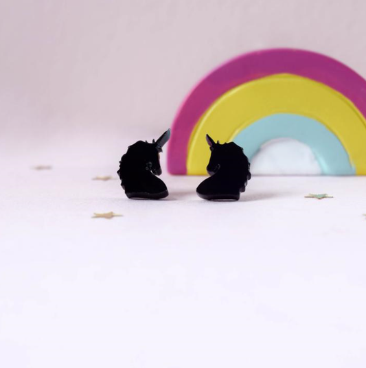 unicorn silhouette earrings - the salty hive